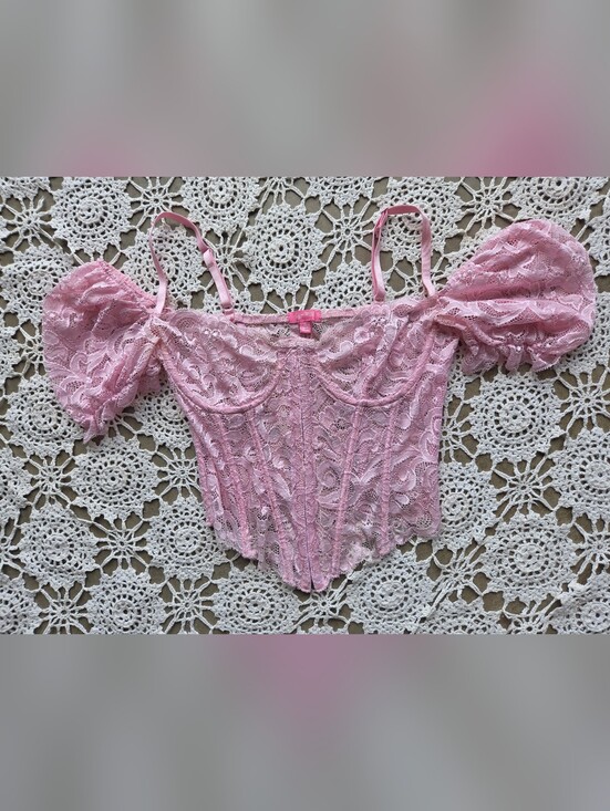 Dolls Kill Tops - Dolls Kill Sugar Thrillz Yours Truly Lace Corset